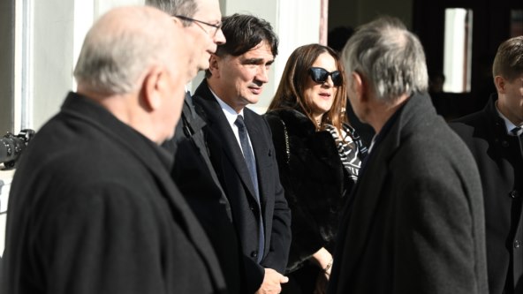 Zlatko Dalić i Davorka Dalić na sprovodu Miroslava Ćire Blaževića