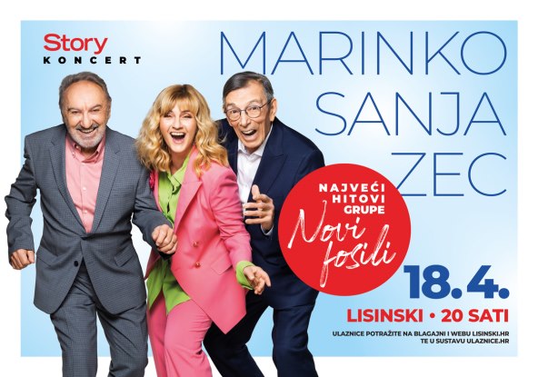 Sanja, Marinko i Zec 18. travnja 2023. godine u Lisinskom