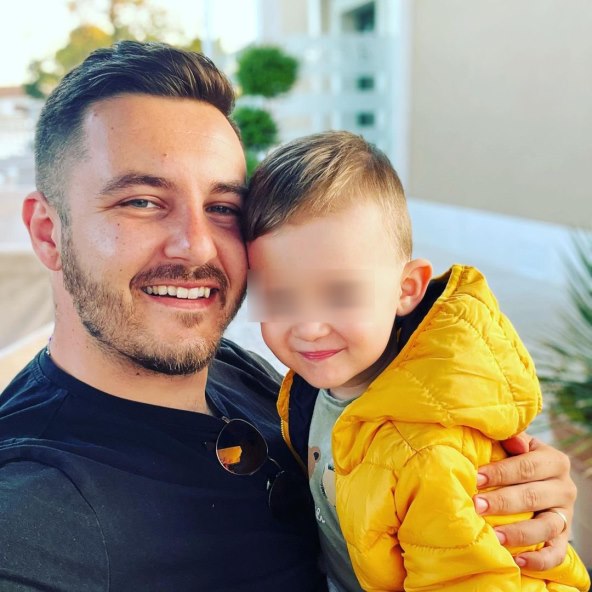 Stjepan Vukadin sa sinom Gabrielom Vukadinom