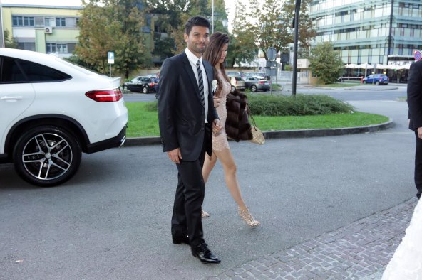 Eduardo da Silva i supruga Andrea