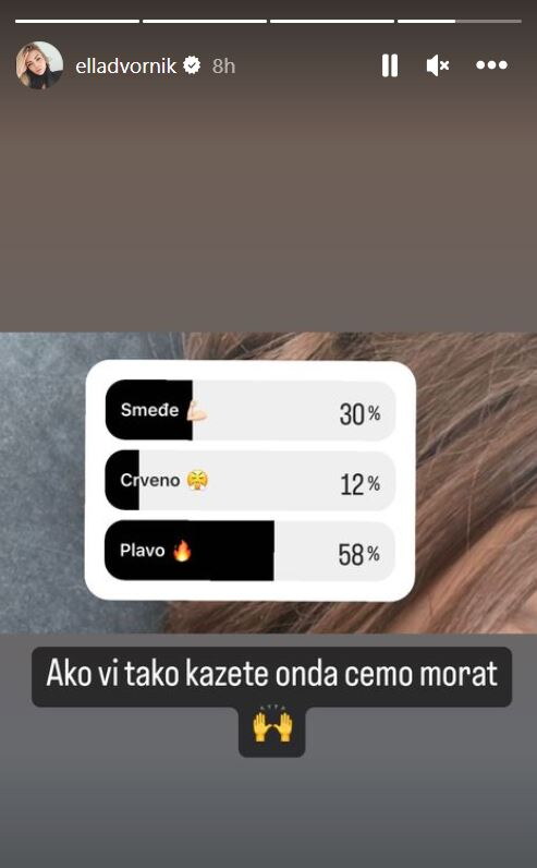 Ella Dvornik ima novu frizuru