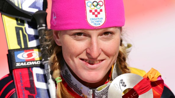 Janica Kostelic skijanju i sinu Oskaru