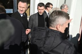 Dominik Livakovic i Iva Olivari na pogrebu Miroslava Cire Blaževica