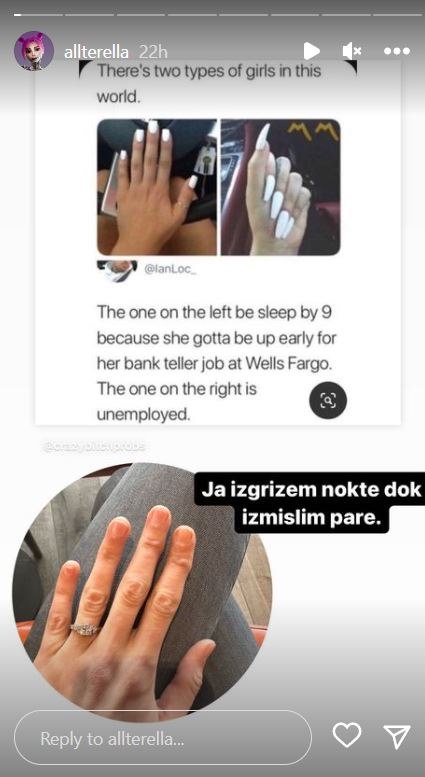 Ella Dvornik pokazala deformiran prst
