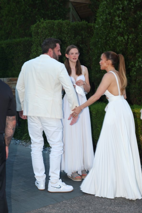Ben Affleck, Jennifer Lopez i Violet Affleck na zabavi