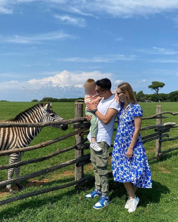 Marko Tolja i Ana Tolja sa sinom na Brijunima