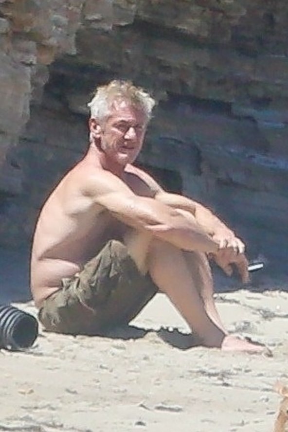 Sean Penn na plaži u Los Angelesu