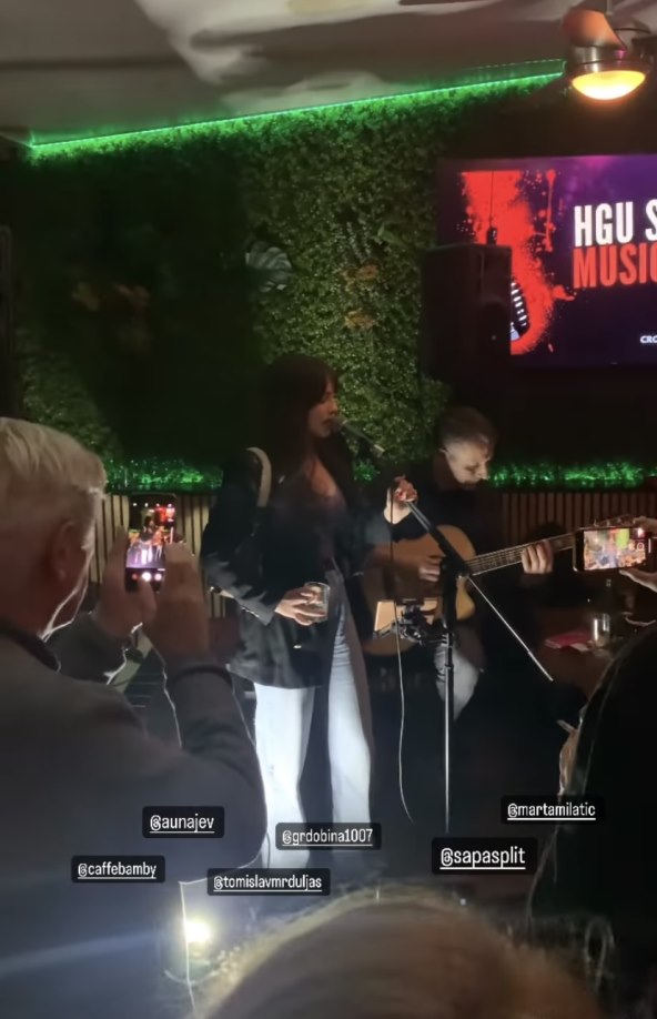 Ana Uršula Najev nastupala je u splitskom kafiću.
