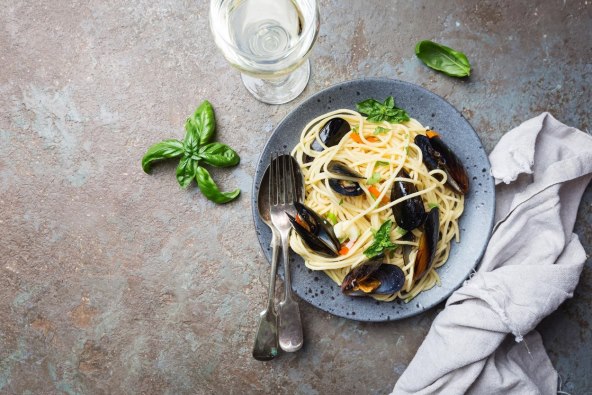 spageti dagnje