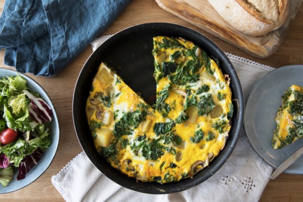 Fritata s keljom i kozjim sirom