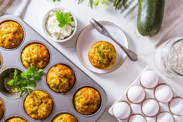 Muffini s tikvicama i feta sirom