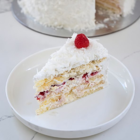Recept za škotski snježni kolač od kokosa i malina