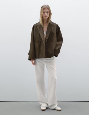 Short cotton blend coat/ Massimo Dutti/ 149,00 EUR