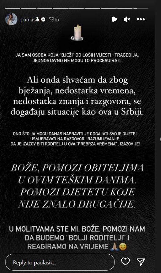 Paula Sikirić o tragediji u Beogradu