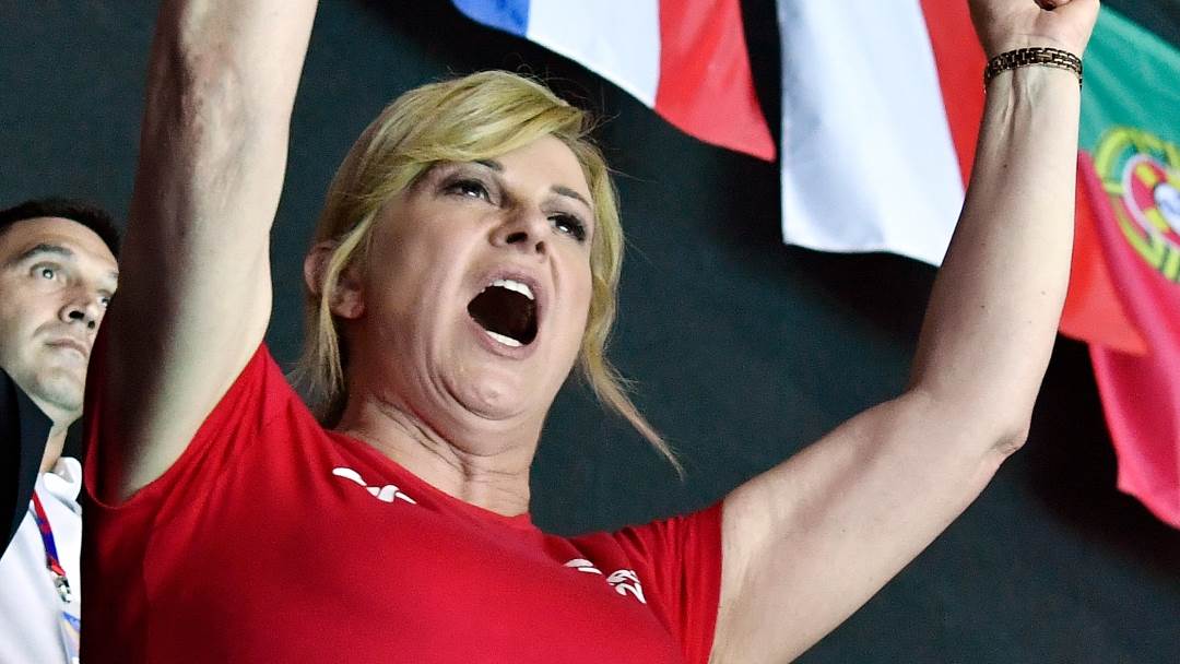 Kolinda Grabar Kitarović na Europskom prvenstvu u vaterpolu