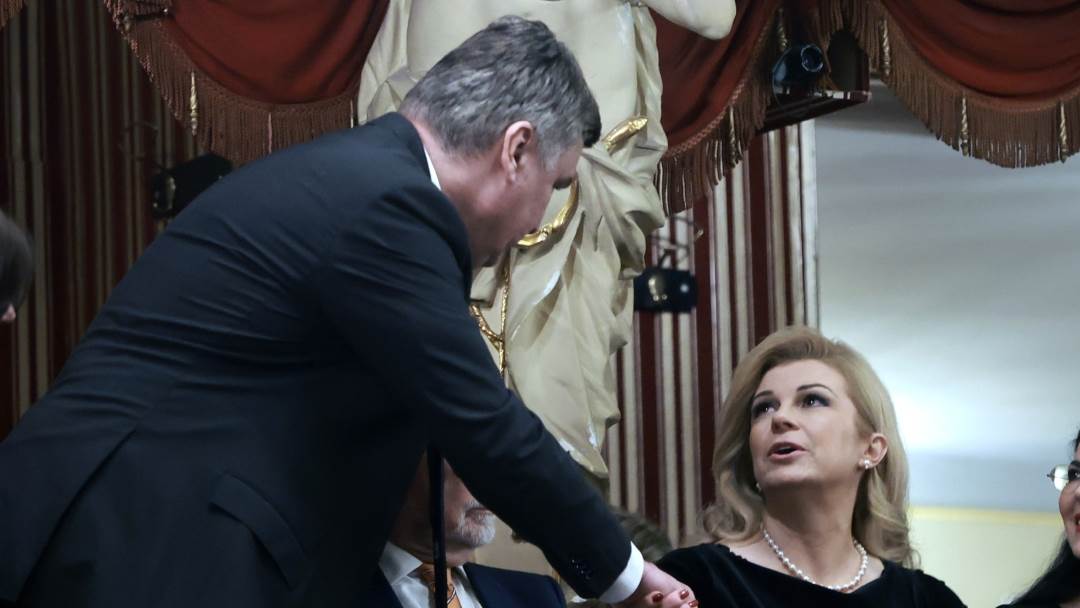 Zoran Milanović i Kolinda Grabar Kitarović na premijeri opere Ive Josipovića
