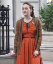 Leighton Meester na setu "Tračerice"