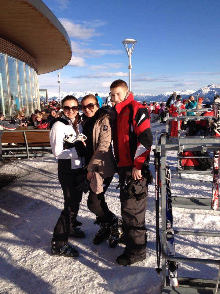 Snježana Galeković (Mehun) na skijanju s obitelji 