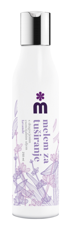 MELEM gel za tuširanje s uljem lavande, 250 ml, dm