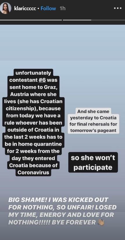 Manekenka diskvalificirana s izbora za Miss Hrvatske zbog koronavirusa