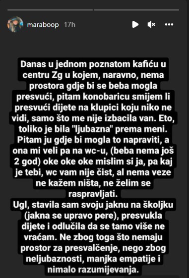 Marija Jerneić doživjela neugodno iskustvo u jednom zagrebačkom kafiću