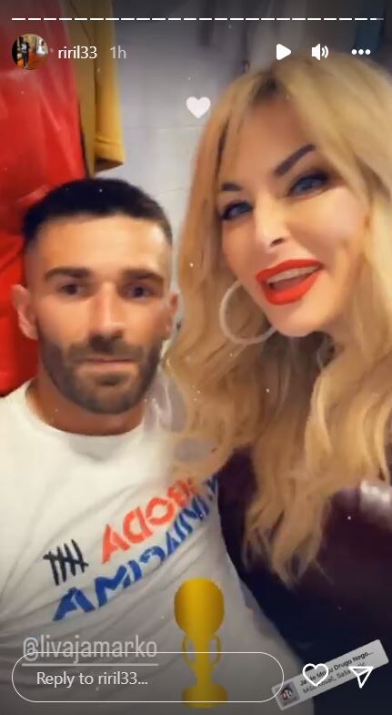 Iris Rajčić i Marko Livaja nakon pobjede Hajduka