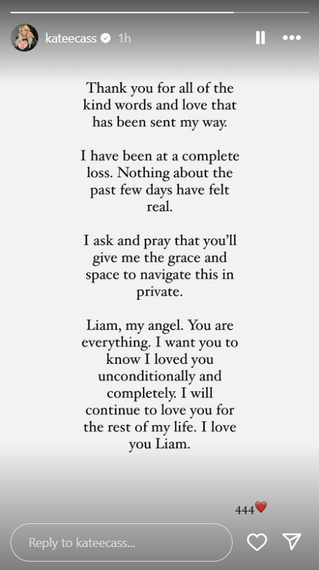 Kate Cassidy oglasila se nakon smrti svog dečka Liama Paynea