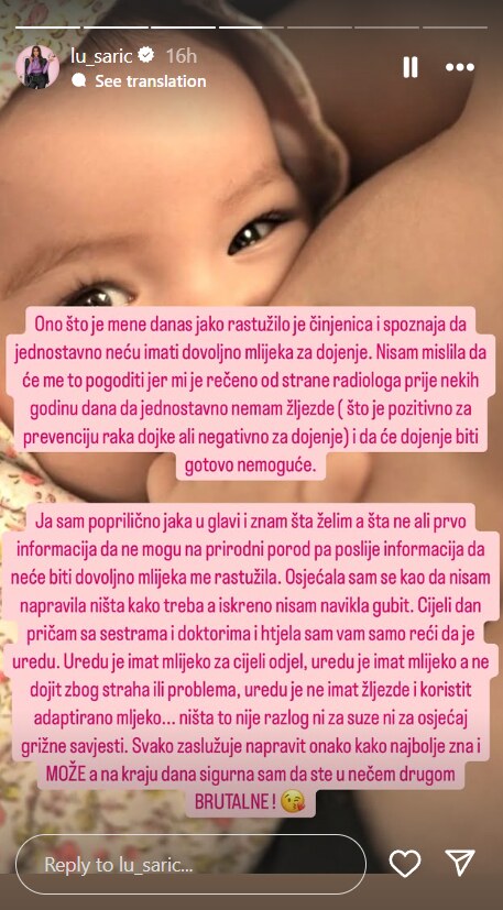 Lucija Šarić Lončarek o porodu