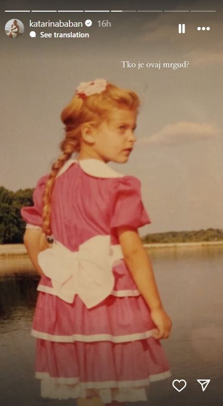 Katarina Baban objavila fotografiju iz djetinjstva
