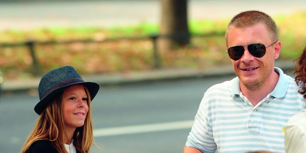 Matija Dedić i Dubravko Merlić -s kćerima do škole