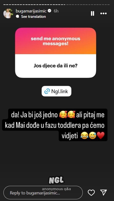Buga Marija Šimić Milošev odgovarala na pitanja pratitelja