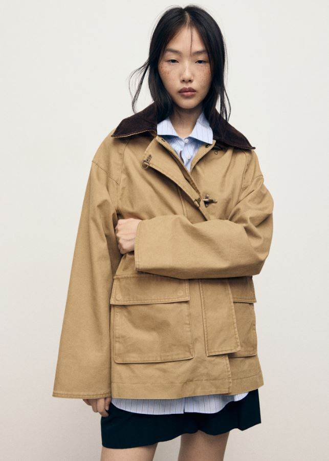 Predimenzionirana jakna s kontrastnim ovratnikom/ Mango/ 89,99 EUR