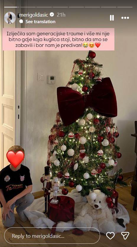 Meri Goldašić pokazala svoje božićno drvce