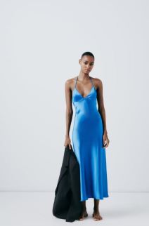 SATINIRANA HALJINA NEGLIŽE STILA S TRAKAMA NA LEĐIMA/ZARA/29,95 EUR