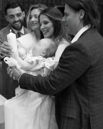 Izabel i Mateo Kovačić pokazali fotografije krštenja kćeri Lune