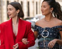 Kratki smeđi nokti Emily in Paris