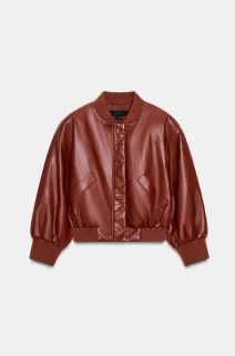 FAUX LEATHER BOMBER JACKET WITH SHOULDER PADS/ ZARA/ 39.95 EUR