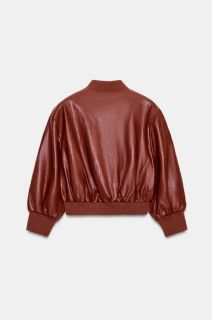 FAUX LEATHER BOMBER JACKET WITH SHOULDER PADS/ ZARA/ 39.95 EUR