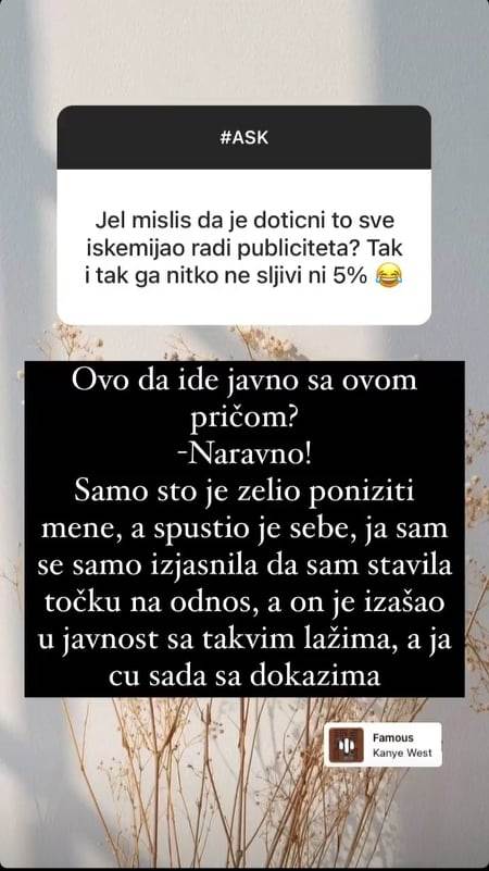 POKAZALA GORANOVE PORUKE Hana rekla svoju istinu o vezi s Jurenecom
