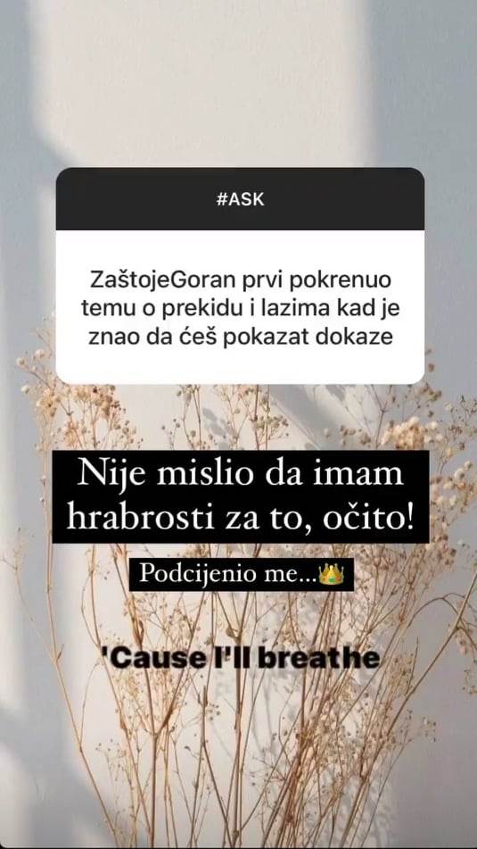 POKAZALA GORANOVE PORUKE Hana rekla svoju istinu o vezi s Jurenecom