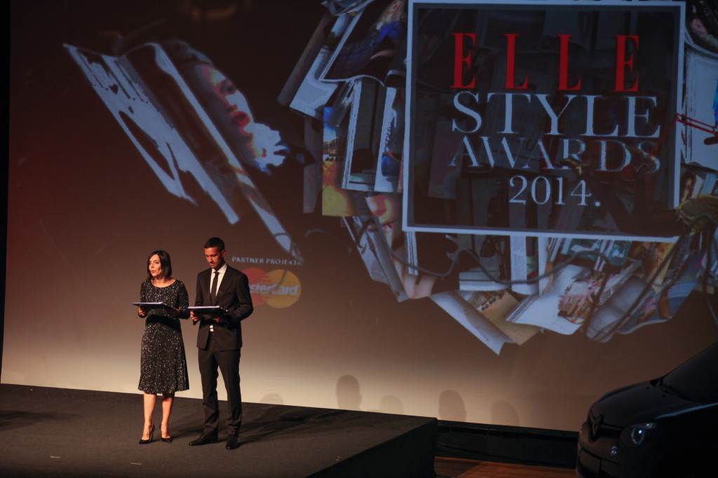 Trenuci ushićenja na pozornici dodjele nagrada Elle Style Awards 2014.