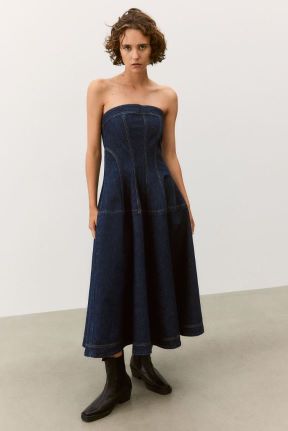 Denim bandeau dress/ H&M/ 79,99 EUR