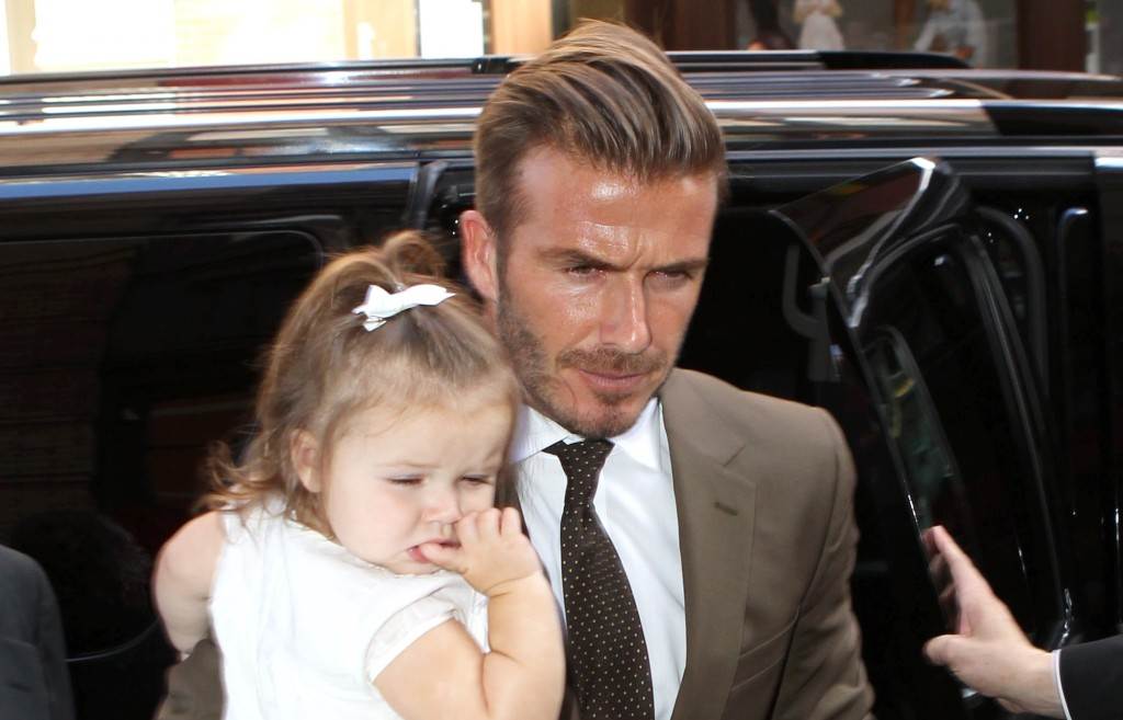 Brižni tata David Beckham 