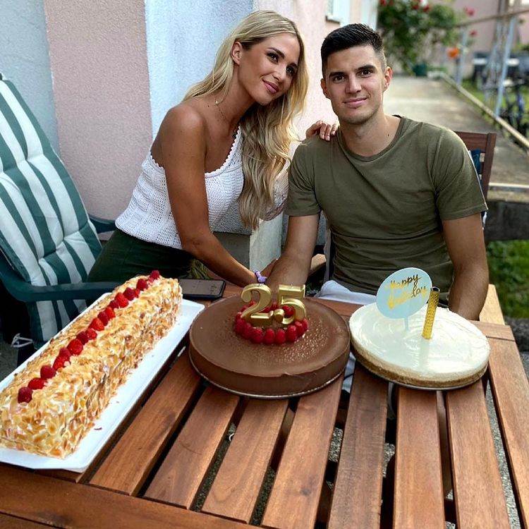 Dinamovac Marko Tolić i njegova zaručnica Gabrijela Tandara