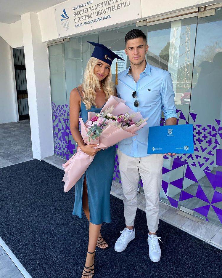 Dinamovac Marko Tolić i njegova zaručnica Gabrijela Tandara