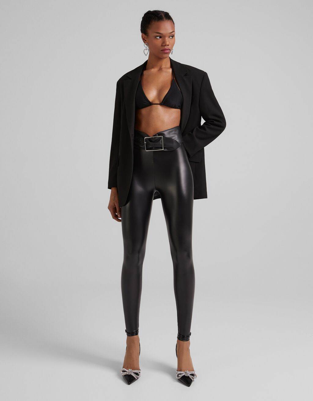 Bershka kožne tajice