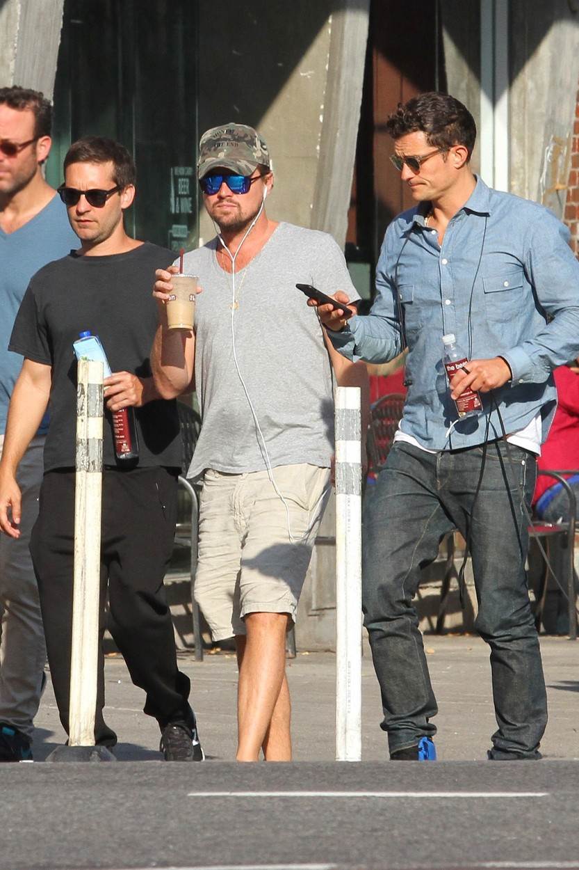Leonardo DiCaprio, Tobey Maguire i Orlando Bloom u šetnji