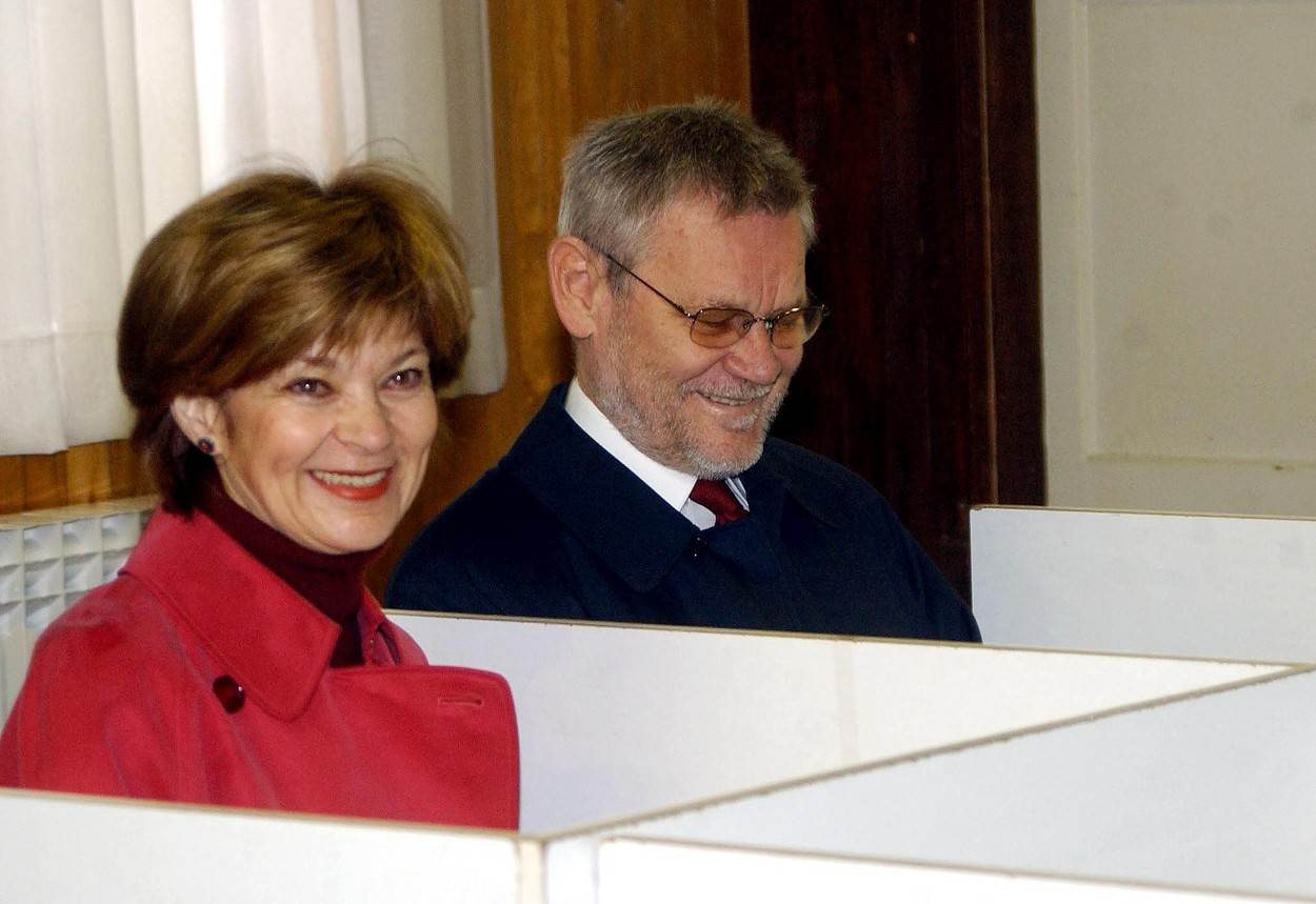 Ivica Račan i Dijana Pleština