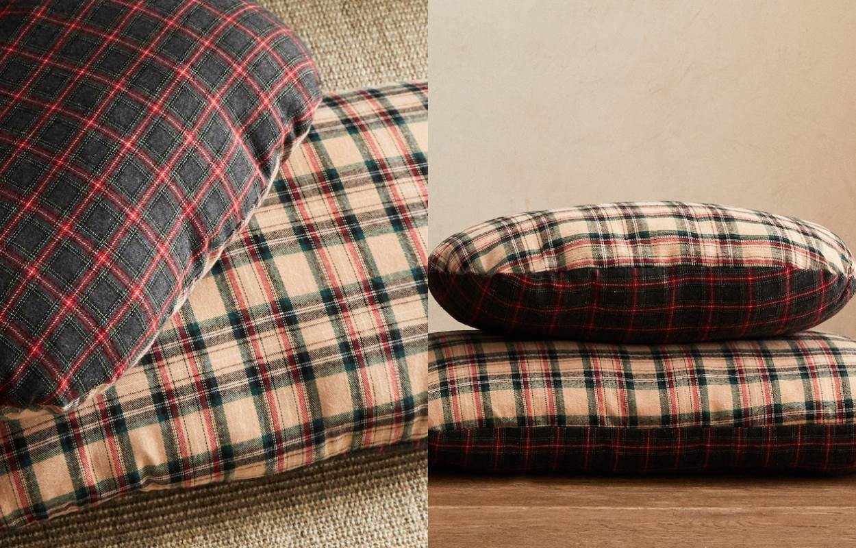 SMALL CHECK PRINT PET CUSHION