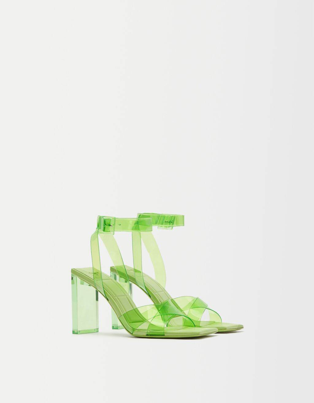 Sandale od vinila s potpeticama od pleksiglasa